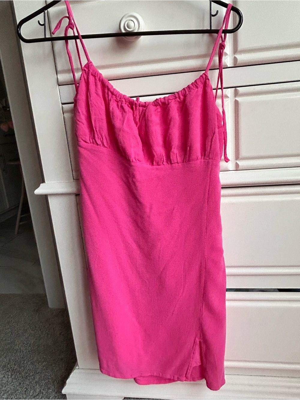 pink garage dress
